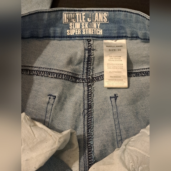 Hustle Men's Jeans, Slim Skinny Size 30. - Picture 7 of 16